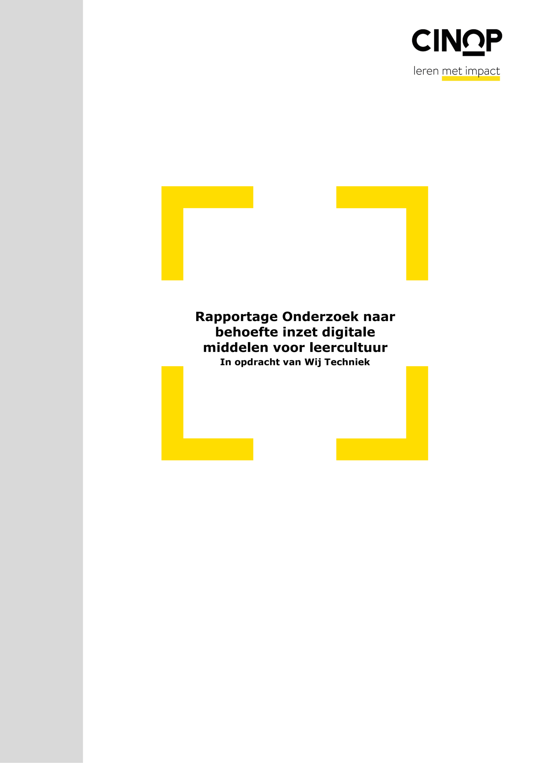 Behoefte inzet digitale middelen voor leercultuur
