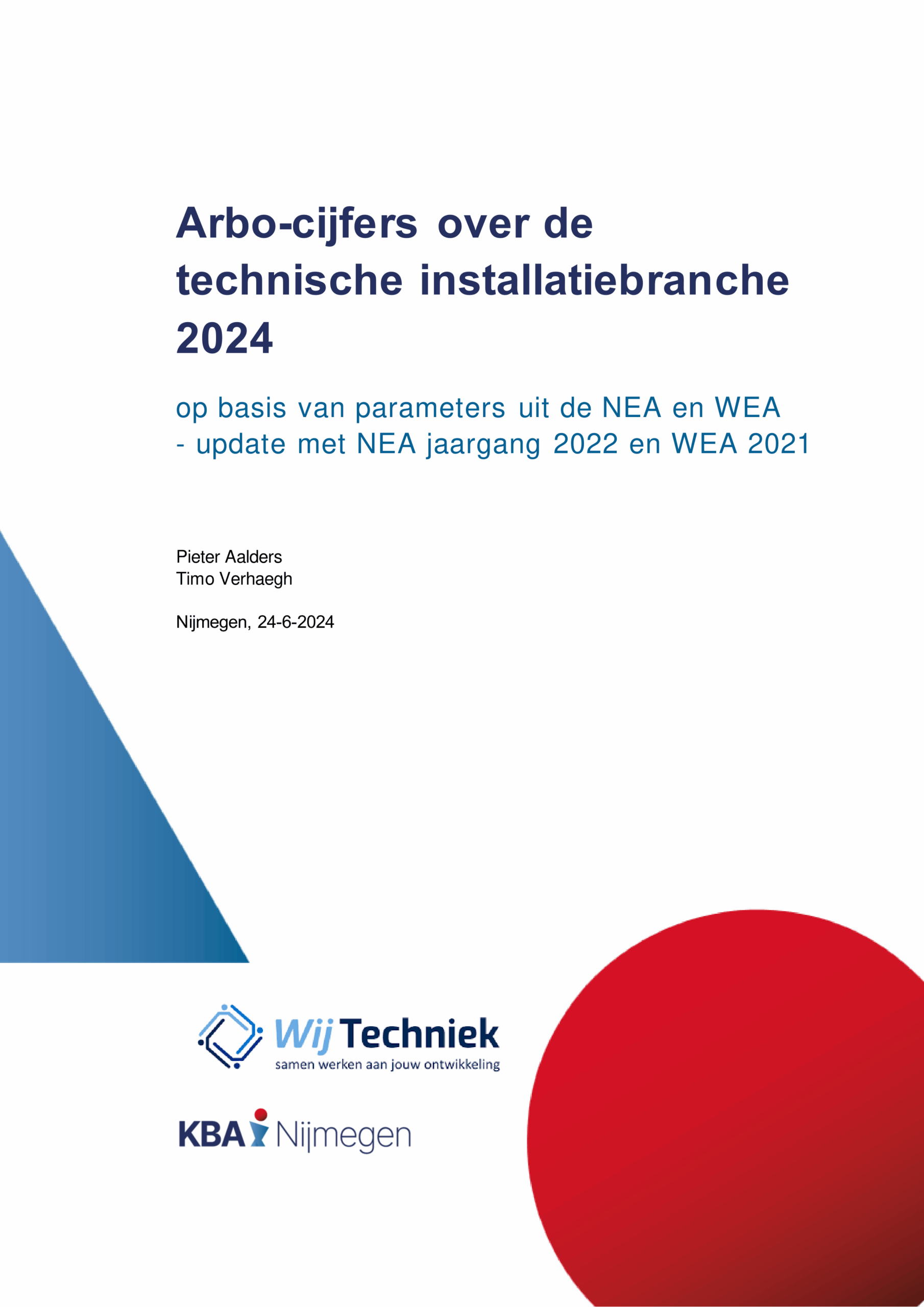 Arbo-cijfers voor de technische installatiebranche 2024